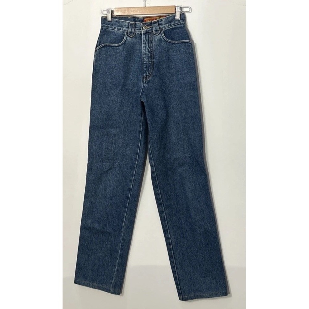 Women's Vintage Lawman High Waisted Jeans Slim Fit Straight Sz 24 24x29 - Picture 3 of 13